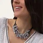 COLLAR 3 HILOS Y ESFERAS - Imagen 2